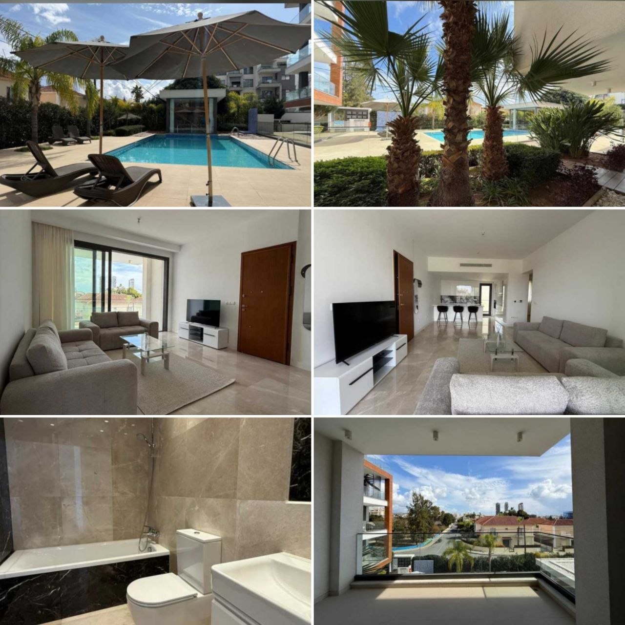 2-спальные апартаменты в germasogeia, limassol