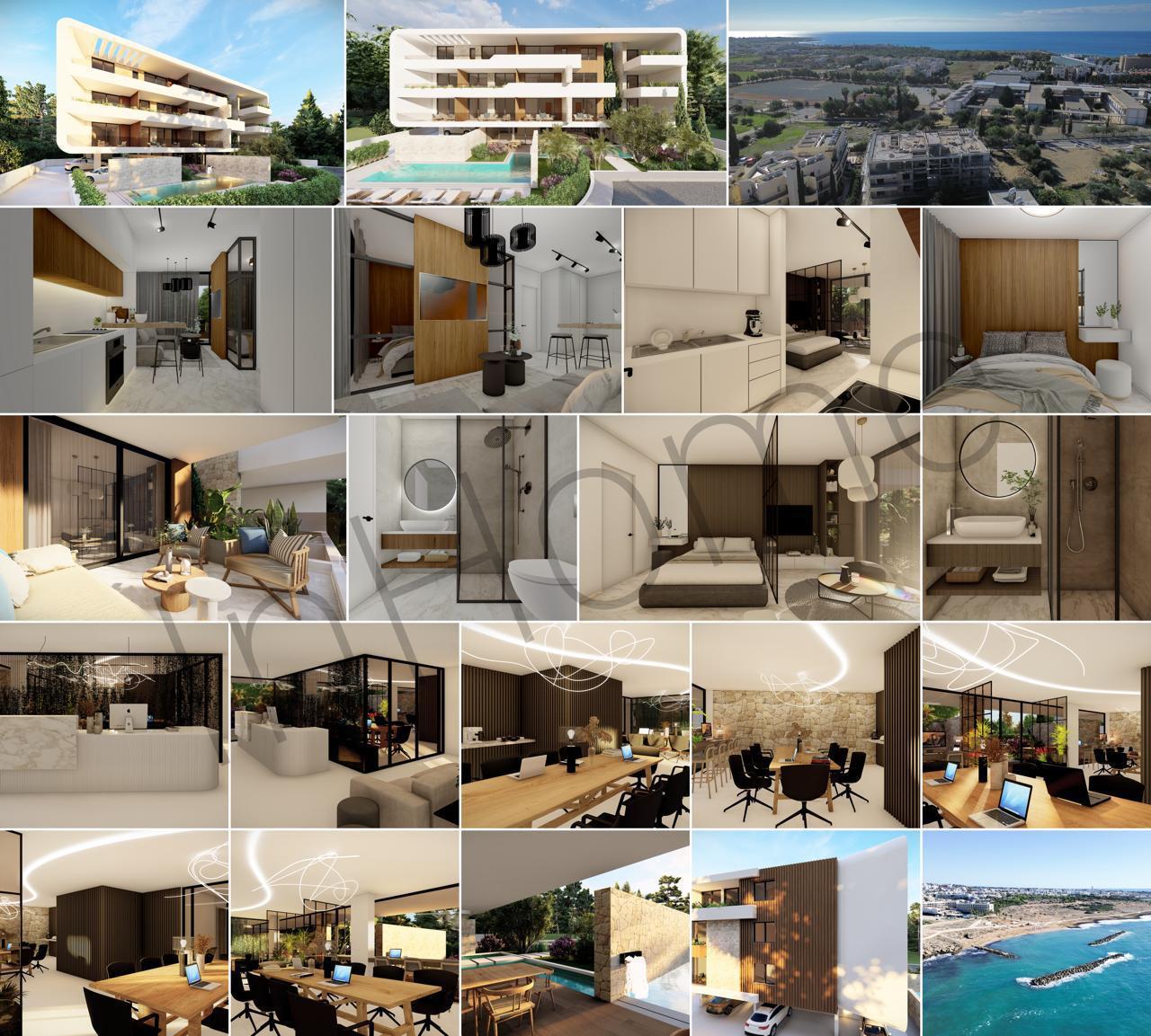 1-спальная студия в Kato Paphos, Пафос